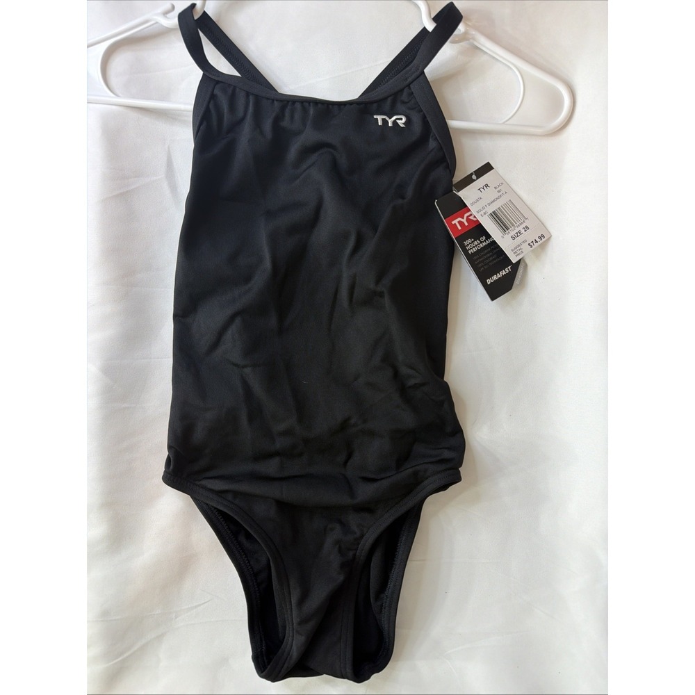 TYR Solid Diamondback One Piece Swimsuit Size 28 new